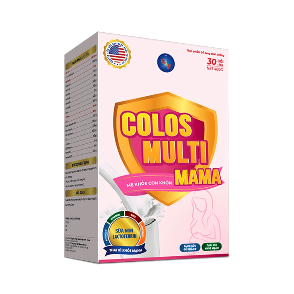Sữa Bột Colosmulti Mama Cho Bà Bầu - Hỗ Trợ Dinh Dưỡng, Bổ Sung Sắt, DHA, Giúp Thai Nhi Phát Triển Tốt Nhất 480g