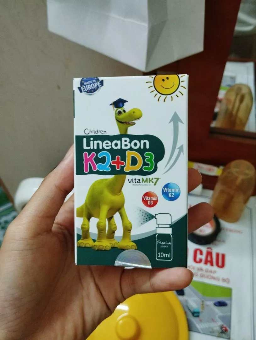 Tinh khiết LineaBon K2+D3 Xịt 10ml - Vitamin D3 và K2 cho Bé - Hỗ trợ Phát Triển Chiều Cao và Xương Khỏe Mạnh