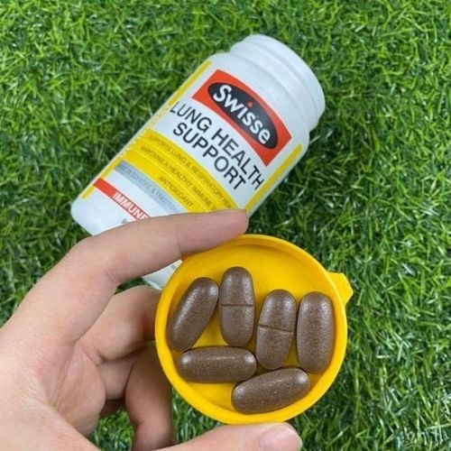 Viên Swisse Lung Health Support - Hỗ Trợ Tăng Cường Hệ Hô Hấp, Giải Quyết Vấn Đề Kháng Viêm, Giúp Phổi Khỏe Mạnh - Hộp 90 Viên