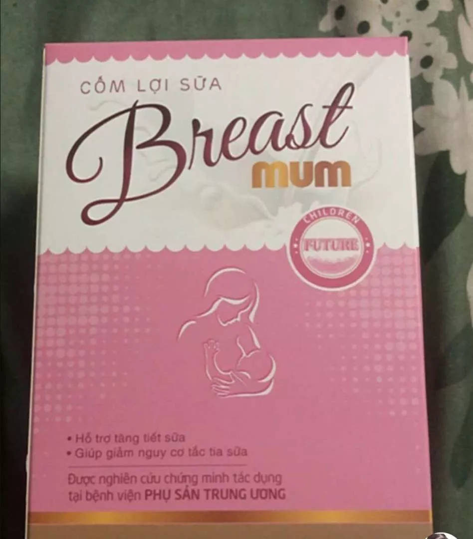 Cốm lợi sữa Breast Mum - Hỗ trợ tăng tiết sữa mẹ tự nhiên từ thảo dược, dễ sử dụng, an toàn cho sức khỏe mẹ và bé, hộp 20 gói