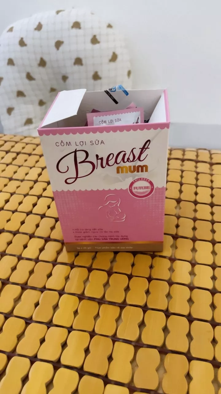 Cốm lợi sữa Breast Mum - Hỗ trợ tăng tiết sữa mẹ tự nhiên từ thảo dược, dễ sử dụng, an toàn cho sức khỏe mẹ và bé, hộp 20 gói
