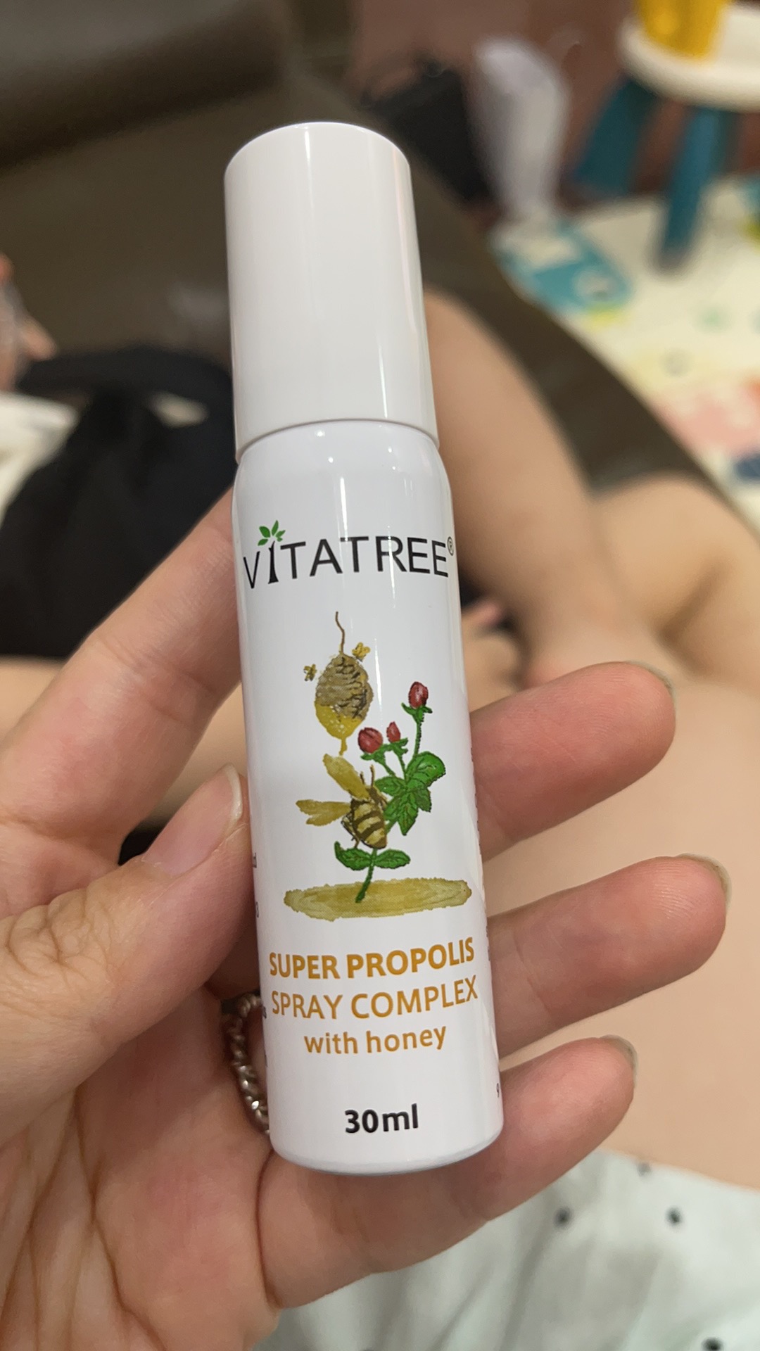 Chai Xịt Keo Ong Vitatree 25ml Hỗ Trợ Giảm Ho Cho Trẻ Từ 2 Tuổi - Chiết Xuất Từ Propolis & Mật Ong Úc Chính Hãng