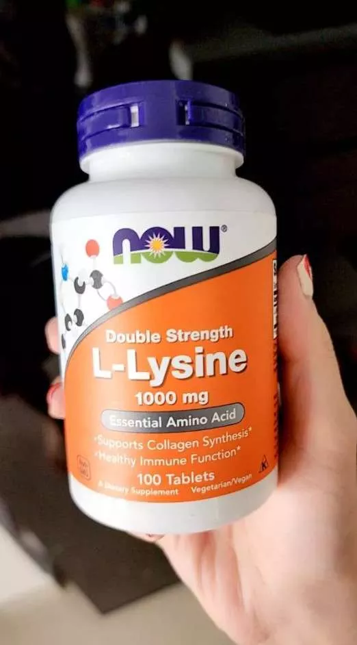 Viên Uống Now Double Strength L-Lysine 1000mg - Hỗ Trợ Sức Khỏe, Tăng Cường Collagen, Cải Thiện Đường Huyết, Hộp 100 Viên