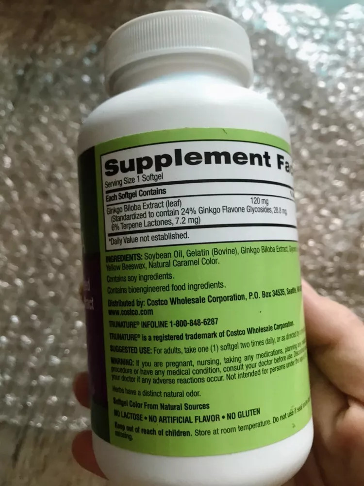 (Fullbox) Viên Uống Bổ Não Trunature Ginkgo Biloba 120mg - Hỗ Trợ bổ sung Trí Nhớ và Tập Trung, Hộp 340 Viên Nhập Khẩu Mỹ