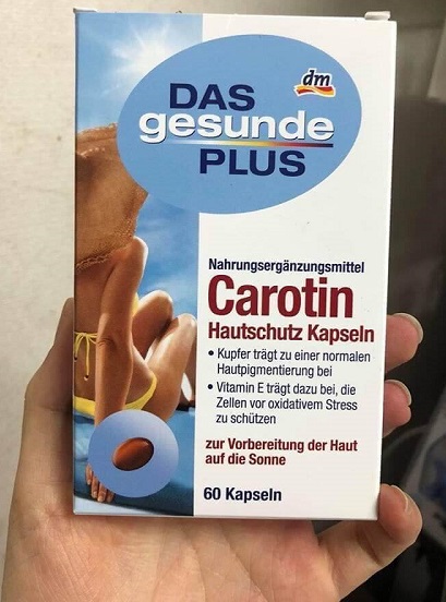 Viên Uống Chống Nắng Mivolis Carotin Das Gesunde Plus Đức - Bảo Vệ Da Từ Bên Trong, Chống Tia UV, 60 Viên Hộp