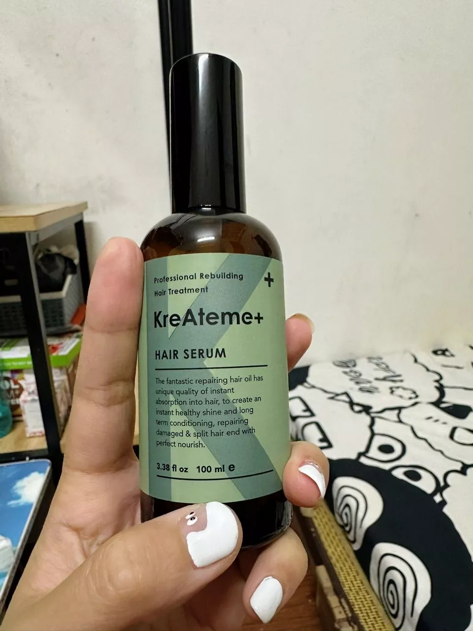 Tinh Dầu Dưỡng Tóc KreAteme+ Hair Serum 100ml - Nuôi Dưỡng Tóc Bóng Mượt, Ngăn Rối, Giữ Màu, Chống Hư Tổn