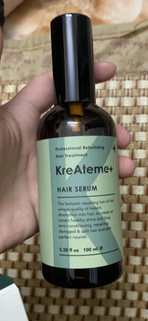 Tinh Dầu Dưỡng Tóc KreAteme+ Hair Serum 100ml - Nuôi Dưỡng Tóc Bóng Mượt, Ngăn Rối, Giữ Màu, Chống Hư Tổn