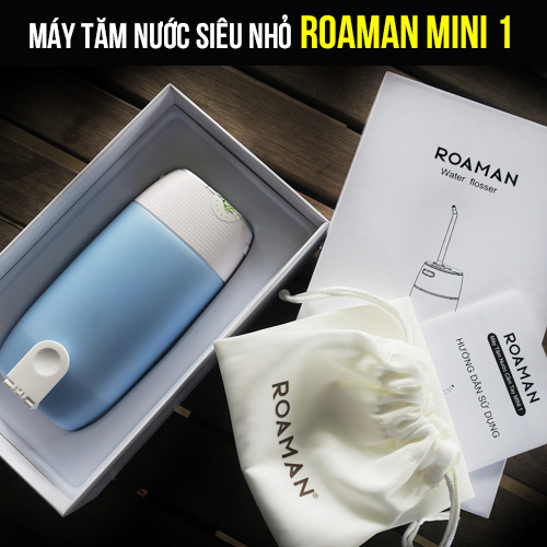 Máy Tăm Nước Cầm Tay Roaman Mini 1 - Làm Sạch Răng Miệng Hiệu Quả, Thiết Kế Nhỏ Gọn, 3 Chế Độ Áp Lực, Màu Sắc Đẹp Mắt