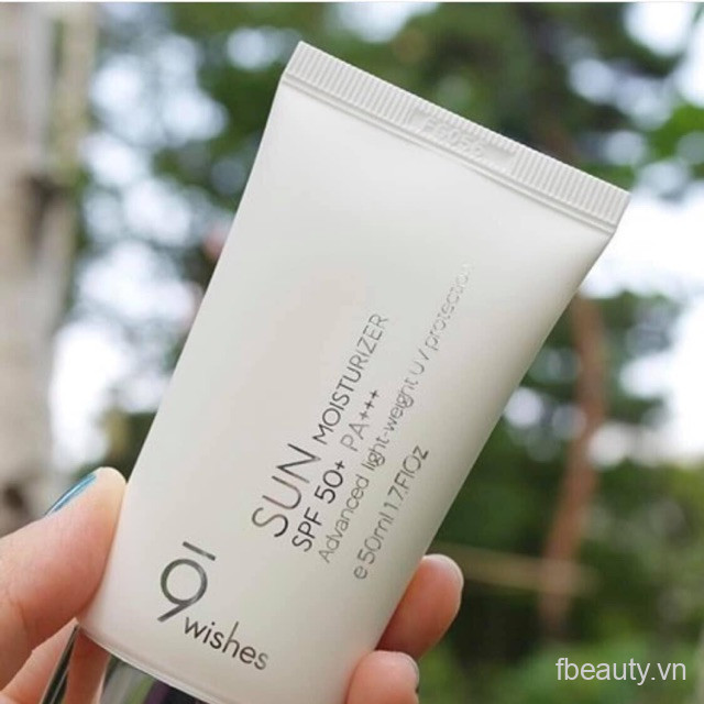 Kem Chống Nắng Cấp Ẩm 9Wishes Sun Moisturizer SPF50/PA+++ - Bảo Vệ Da Tối Ưu, Dưỡng Ẩm Tự Nhiên, Phù Hợp Mọi Loại Da