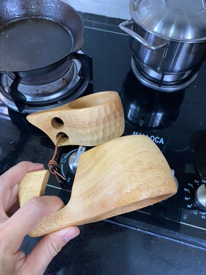 Cốc gỗ Kuksa Bushcraft tự nhiên - Cốc cổ điển vintage, quà tặng hoàn hảo cho cắm trại, du lịch và bạn bè