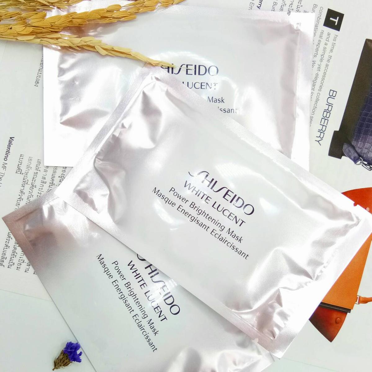 Mặt nạ Shiseido White Lucent Power Brightening Mask - Dưỡng trắng da, Hộp 6 miếng, Liệu pháp ion hóa, Làm sáng da mọi loại da
