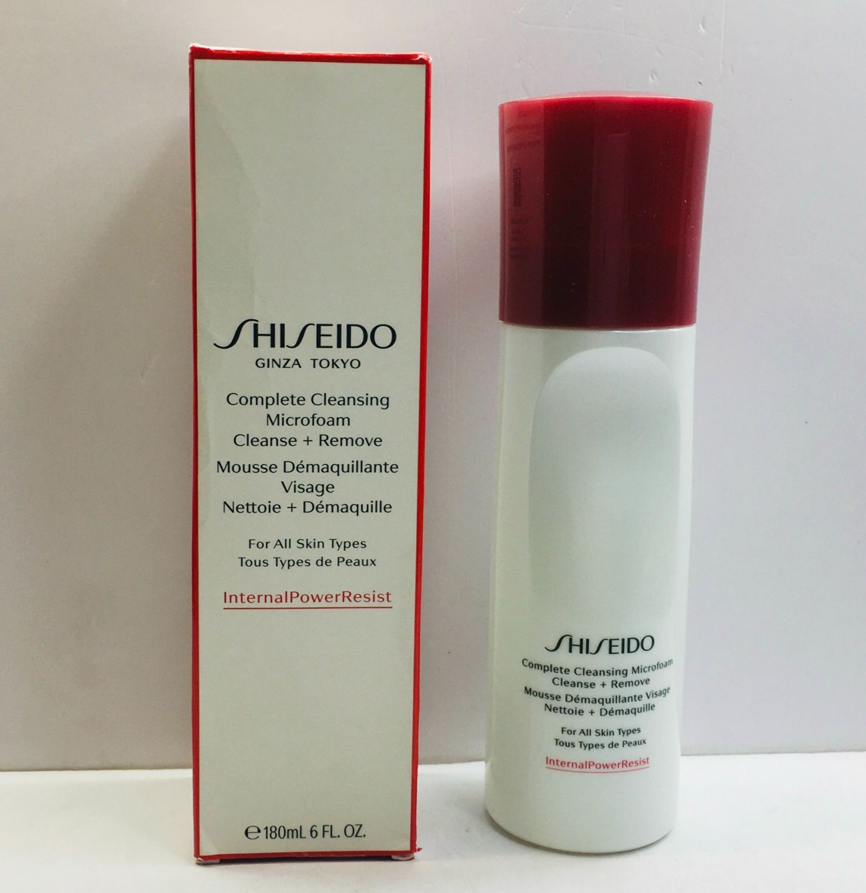 Sữa Rửa Mặt Tạo Bọt Shiseido Complete Cleansing Microfoam 180ml - Dưỡng Ẩm, Làm Sạch Sâu Cho Da Nhạy Cảm, Loại Bỏ Trang Điểm Hiệu Quả