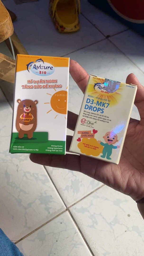Vitamin D3 K2 MK7 Avisure - Giọt bổ sung tăng chiều cao cho bé từ 0 tháng tuổi, hỗ trợ hệ xương và răng chắc khỏe