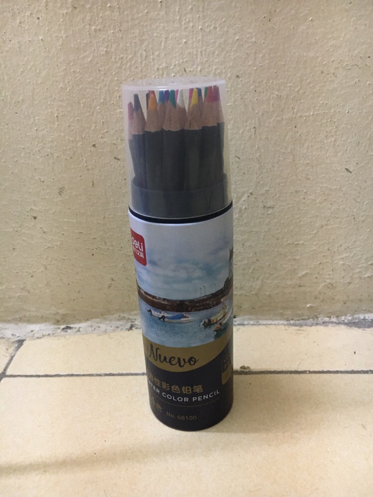 Bút Chì Màu Cao Cấp Deli Dạng Cốc 68100/68101/68114 - Bộ Sản Phẩm 12/24/36 Màu, Hộp Sắt Chắc Chắn, Phù Hợp Cho Nghệ Sĩ Trẻ Em
