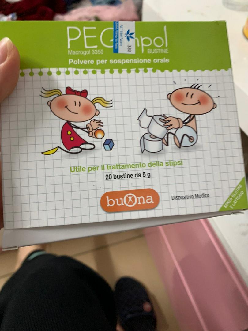 Buona PEGinpol Bột Hỗ Trợ Nhuận Tràng, Ngừa Táo Bón Cho Bé Từ 6 Tháng - Dạng Pha Uống Vị Cam Dễ Uống, An Toàn Cho Trẻ Em