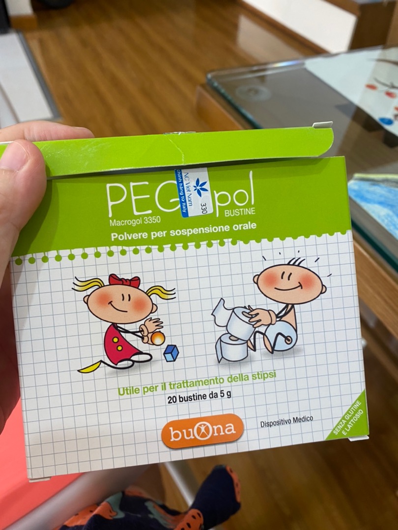 Buona PEGinpol Bột Hỗ Trợ Nhuận Tràng, Ngừa Táo Bón Cho Bé Từ 6 Tháng - Dạng Pha Uống Vị Cam Dễ Uống, An Toàn Cho Trẻ Em