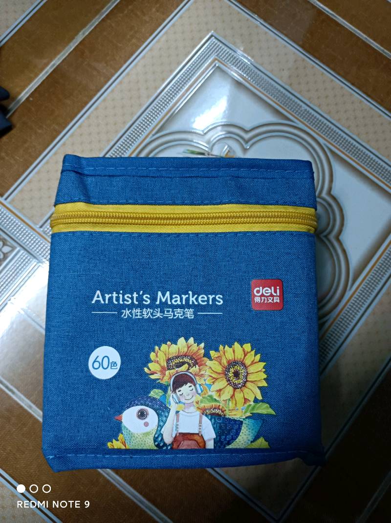 Bút màu marker 2 đầu Deli 70808 - Bút vẽ nghệ thuật, tô màu cho người mới và chuyên nghiệp, mực chất lượng cao, không lem, 30-80 màu sắc sặc sỡ.