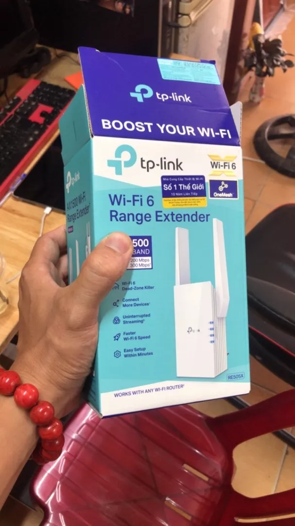 Bộ Mở Rộng Sóng Wifi AX1500 TP-Link RE505X - Công Nghệ Wi-Fi 6 Giúp Tăng Tốc Độ Mạng, Cộng Hưởng Kết Nối Liền Mạch