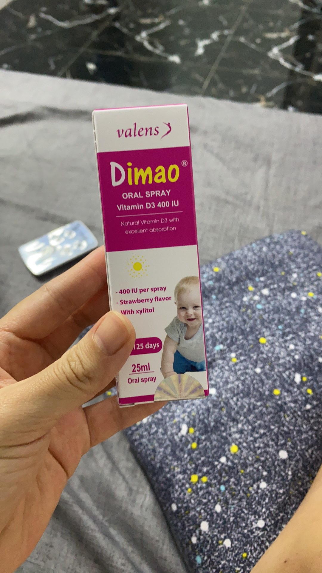 Dimao Vitamin D3 Dạng Xịt 400IU - Hỗ Trợ Tăng Chiều Cao Cho Bé, Bổ Sung Canxi Tiện Lợi, Hương Vị Dâu Ngon
