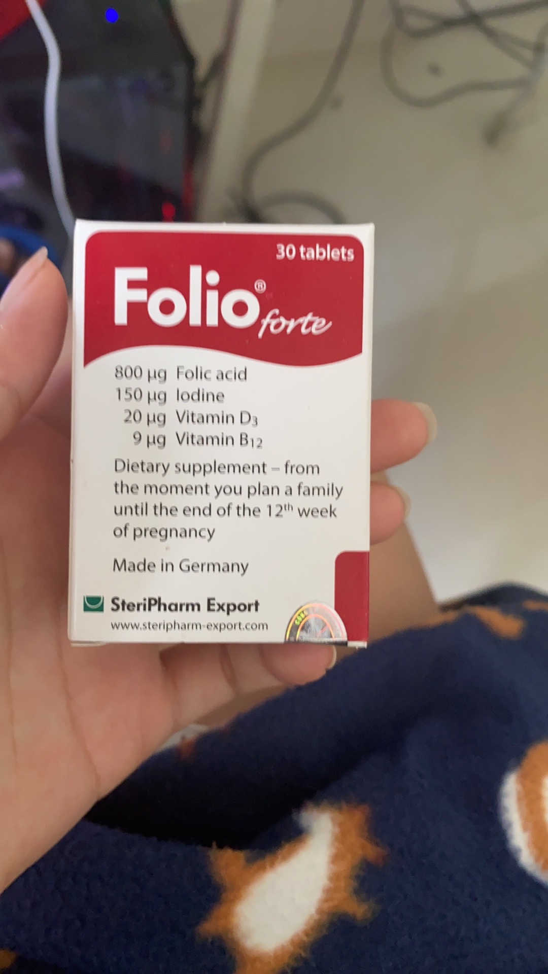 Viên bổ sung Acid Folic Folio Forte 800μg cho phụ nữ mang thai - Ngăn ngừa dị tật thai nhi, hỗ trợ phát triển khỏe mạnh