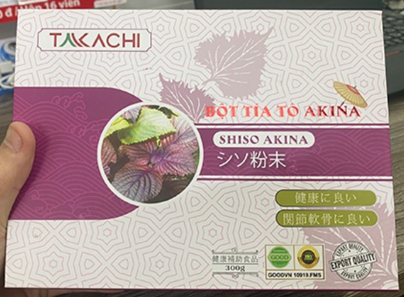 Bột Tía Tô Nguyên Chất Shiso Akina 300g - Hỗ Trợ Sức Khỏe, Dưỡng Da - Nguyên Liệu Từ Nhật Bản, 100% Tự Nhiên