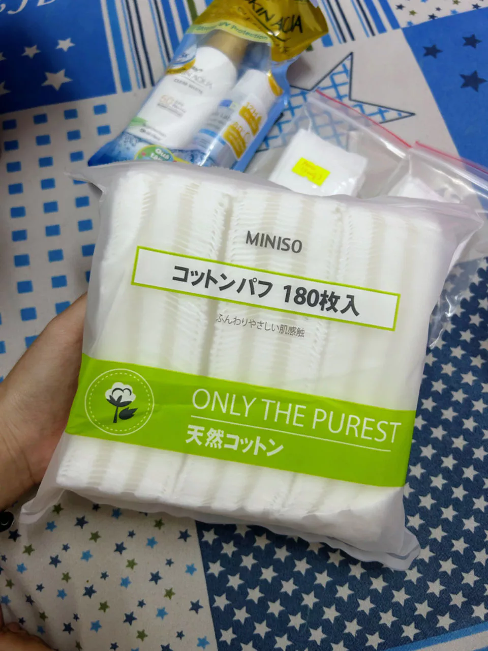 Bông Tẩy Trang Miniso Only The Purest Nhật Bản - Túi 180 Miếng Cotton Sạch Mềm Mại, Dụng Cụ Làm Sạch Trang Điểm Hoàn Hảo