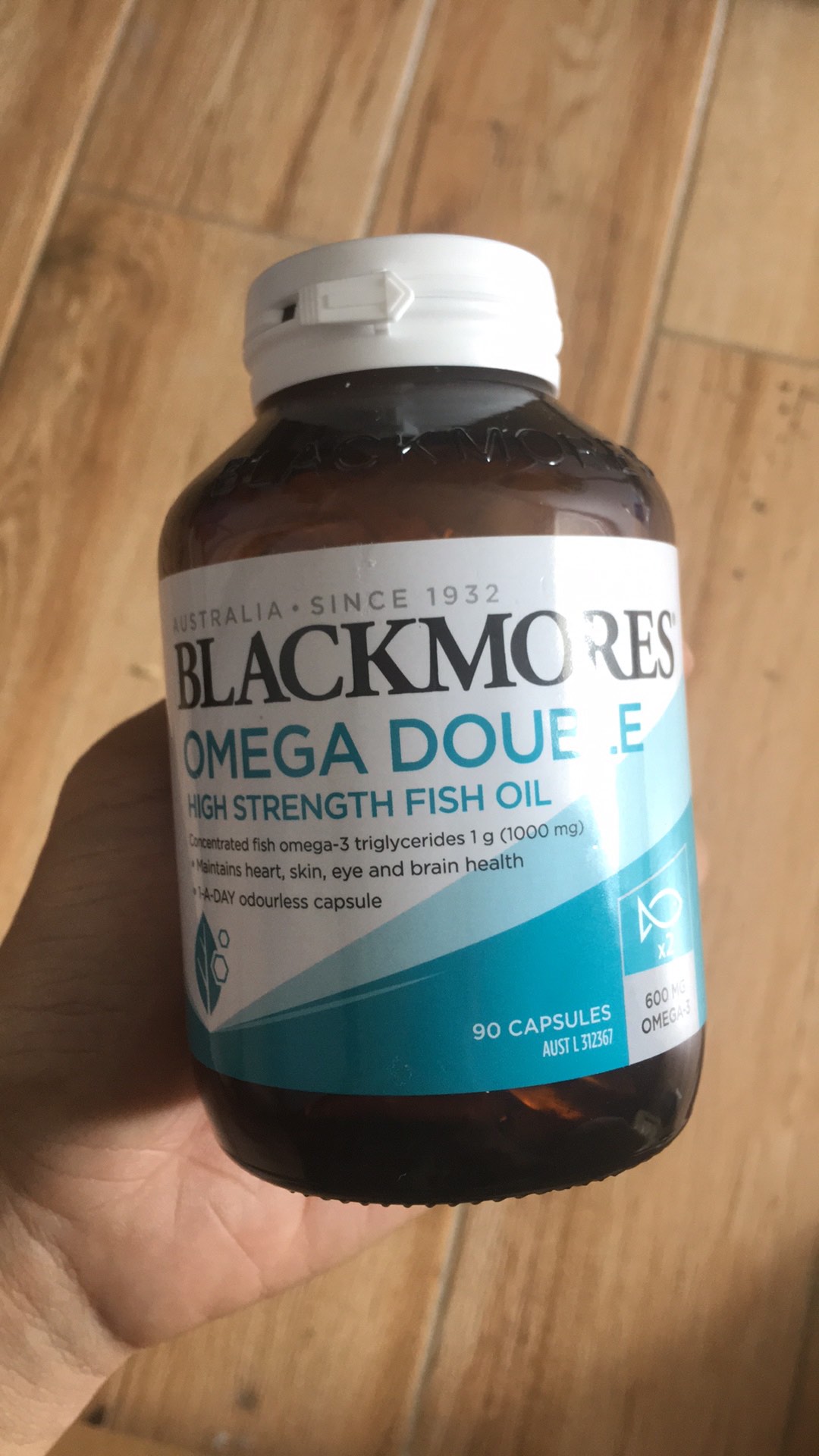 Dầu Cá Gấp Đôi Omega-3 Blackmores Omega Double Úc - Viên Nang Dễ Nuốt, Tốt Cho Mắt, Tim Mạch, Làm Đẹp Da, 90 Viên