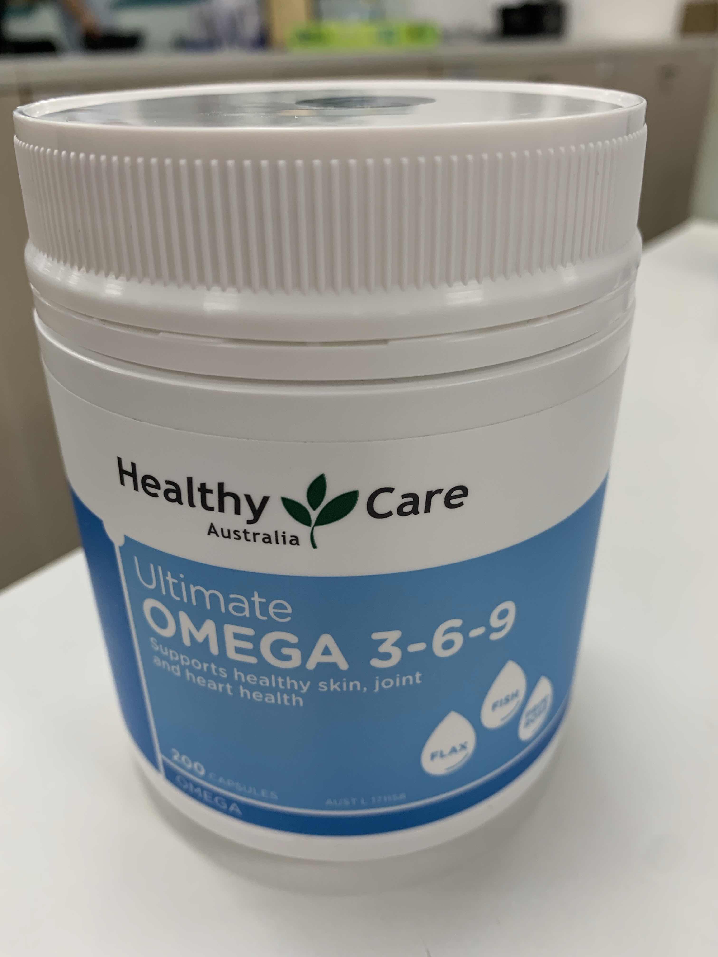 Viên Uống Omega 3-6-9 Healthy Care Ultimate Hộp 200 Viên - Hỗ Trợ Tim Mạch, Sức Khỏe Xương Khớp và Làm Đẹp Da