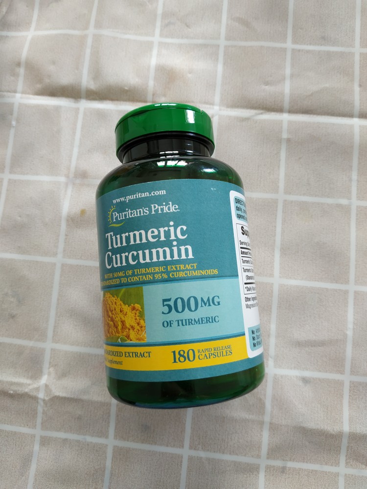 Tinh Chất Nghệ Vàng Curcumin Puritan's Pride 500mg - Viên Uống Hỗ Trợ Tiêu Hóa, Làm Đẹp Da, 180 Viên của Mỹ
