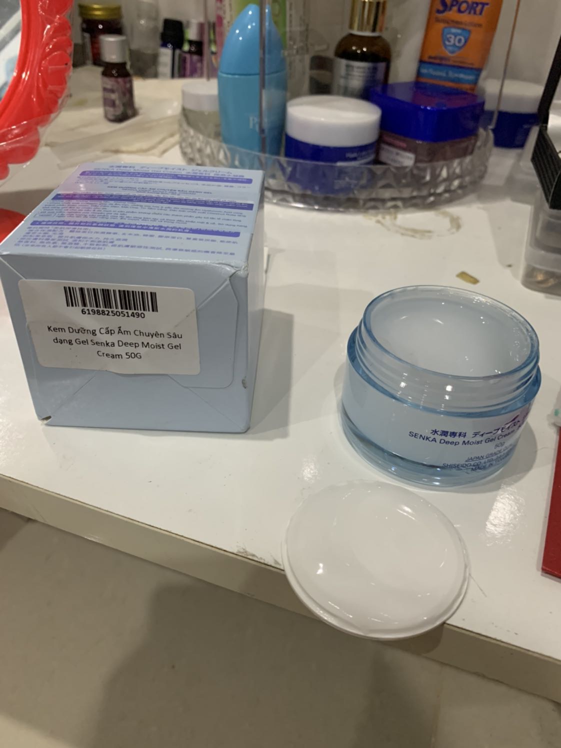 Mặt Nạ Ngủ Dưỡng Ẩm Chuyên Sâu Senka Deep Moist Gel Cream 50ml - Làm Trắng, Tái Tạo Da, Phù Hợp Với Mọi Loại Da