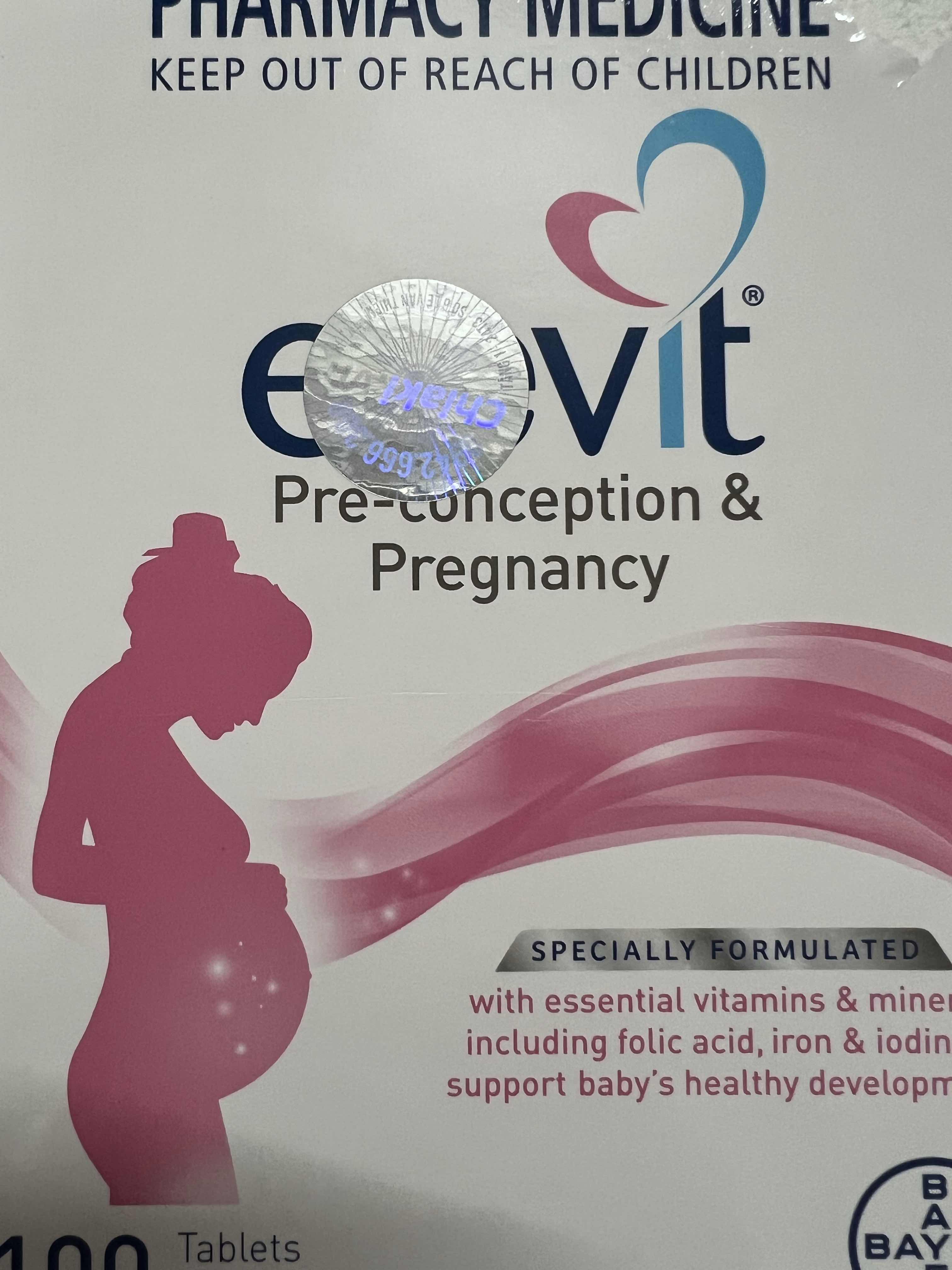 Vitamin Bà Bầu Elevit Úc - Hộp 100 Viên, Bổ Sung Dinh Dưỡng Cho Mẹ Mang Thai và Thai Nhi, Vitamin Thiết Yếu Từ Thương Hiệu Bayer