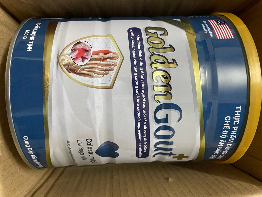 Sữa Dinh Dưỡng Golden NanoFood cho Người Bị Gút - Tăng Cường Đề Kháng, Bổ Sung Vitamin, Khoáng Chất - Hương Vị Ngon Dễ Uống 650g