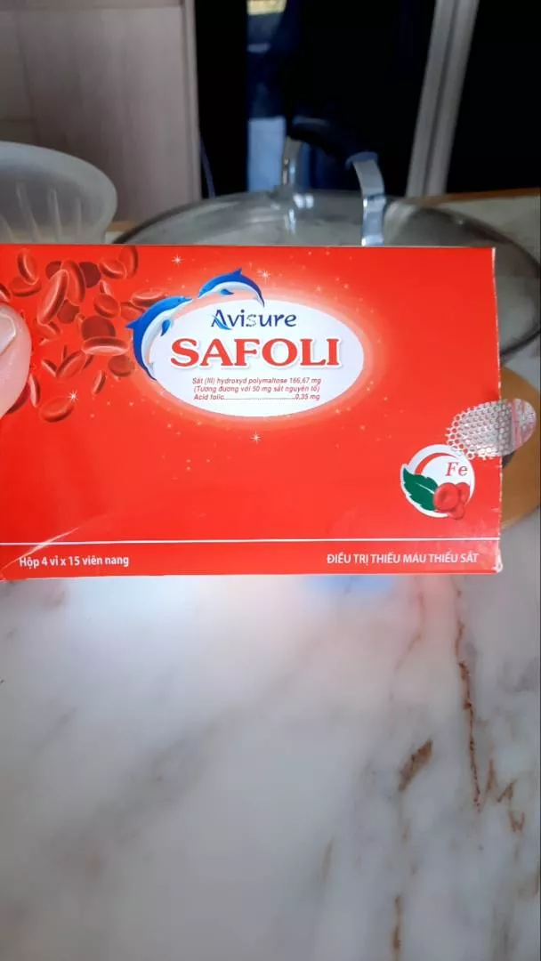 Viên uống sắt hữu cơ Avisure Safoli cho bà bầu - Bổ sung sắt an toàn, hỗ trợ tạo máu, dễ uống, không gây nóng, hộp 60 viên