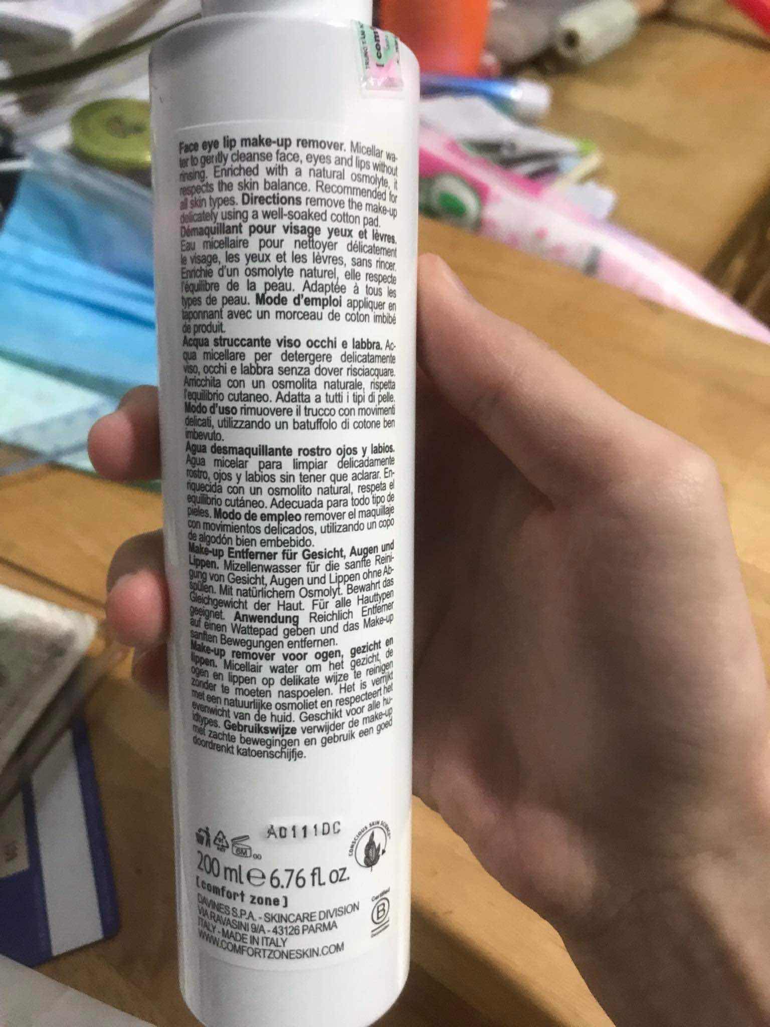 Nước Tẩy Trang Đa Năng 3 Trong 1 Comfort Zone Essential Micellar Water 200ml - Làm Sạch Trang Điểm Dễ Dàng Cho Da Nhạy Cảm