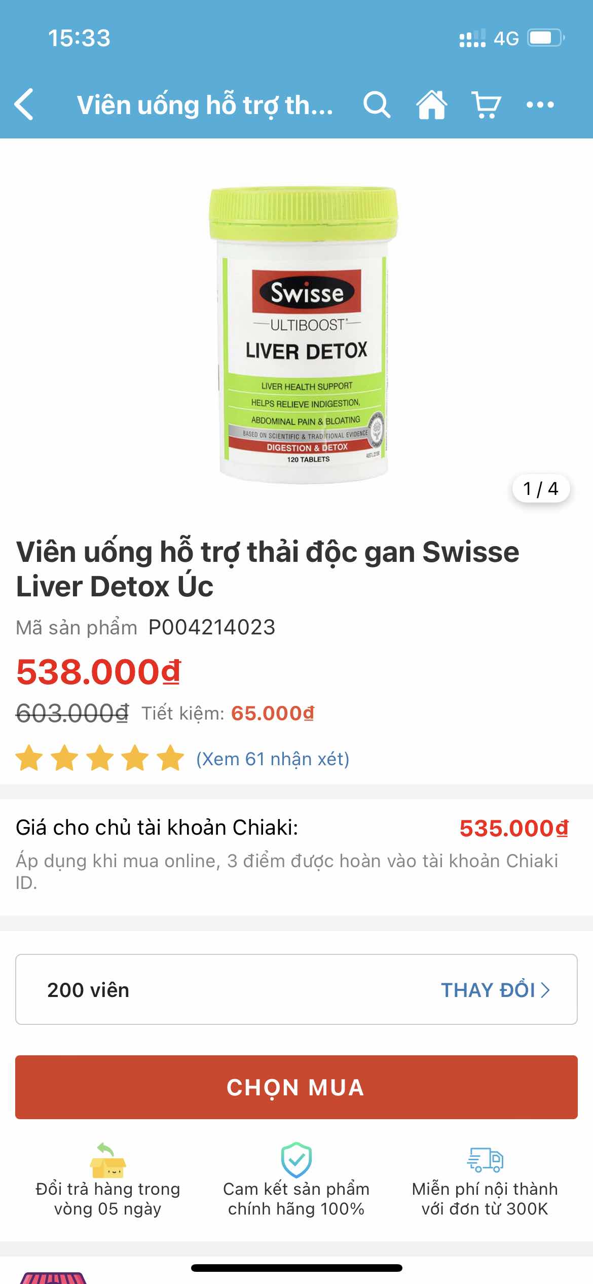 [Hàng nhập khẩu] Viên uống thải độc gan Swisse Liver Detox Úc - Hỗ trợ phục hồi chức năng gan tự nhiên, 120 viên bổ gan an toàn