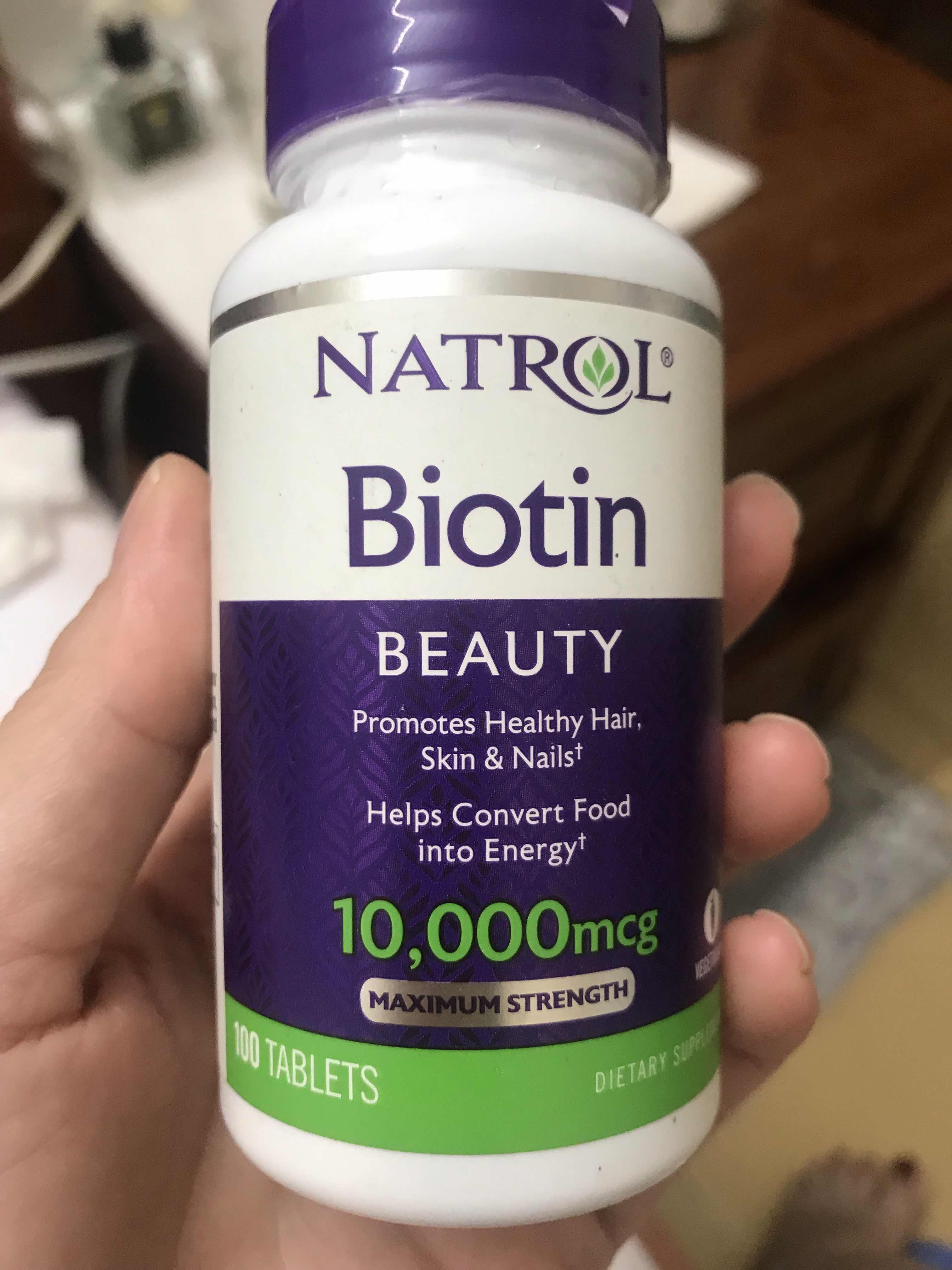 Viên Uống Mọc Tóc Natrol Biotin 10000 mcg Mỹ - Hỗ Trợ Rụng Tóc, Tóc Khỏe Mạnh, 100 Viên, Vitamin B7 Hữu Ích