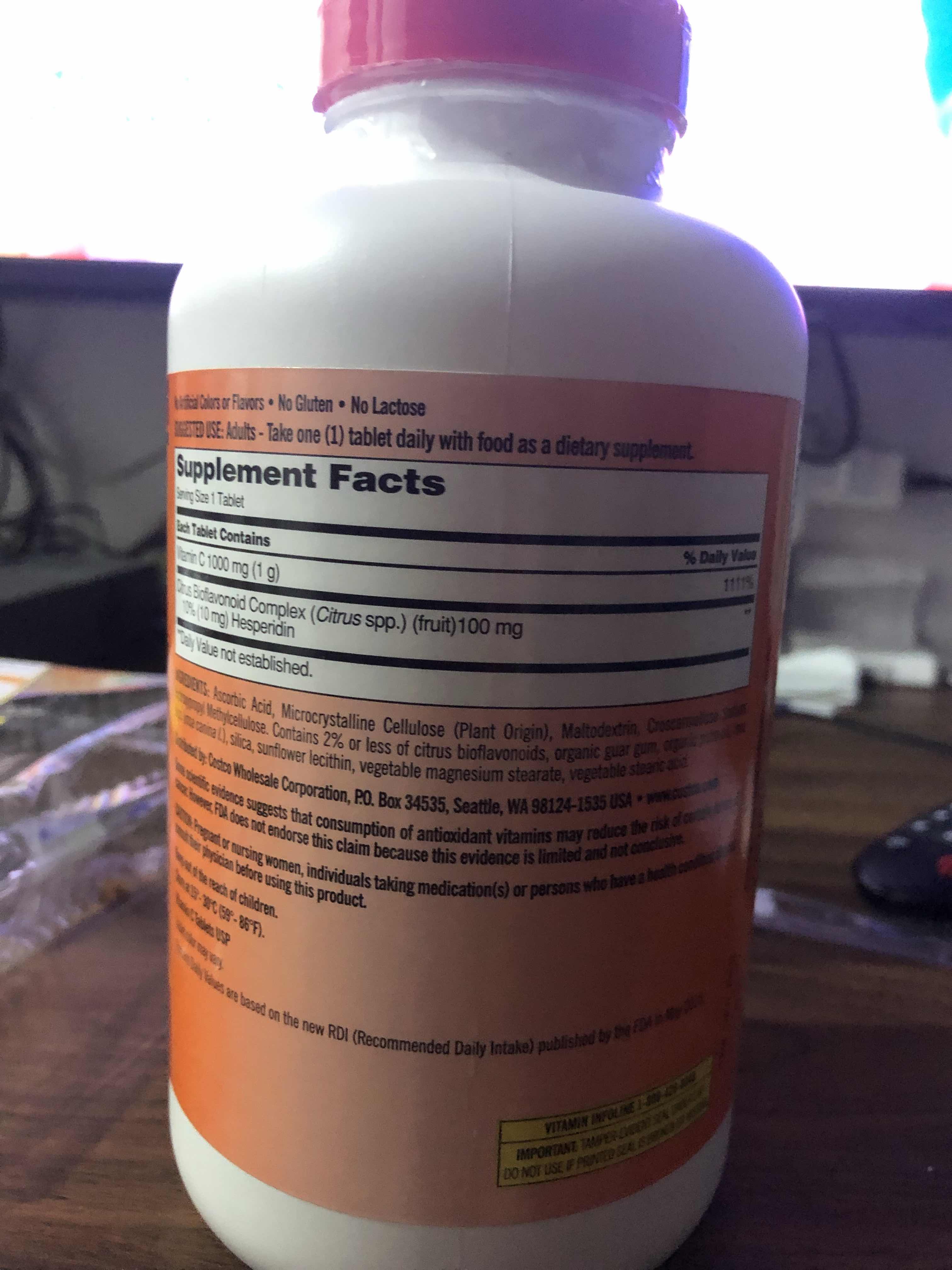 Viên uống Vitamin C 1000mg Kirkland Mỹ - Hộp 500 viên bổ sung vitamin, tăng cường miễn dịch, làm đẹp da, dễ uống vị cam