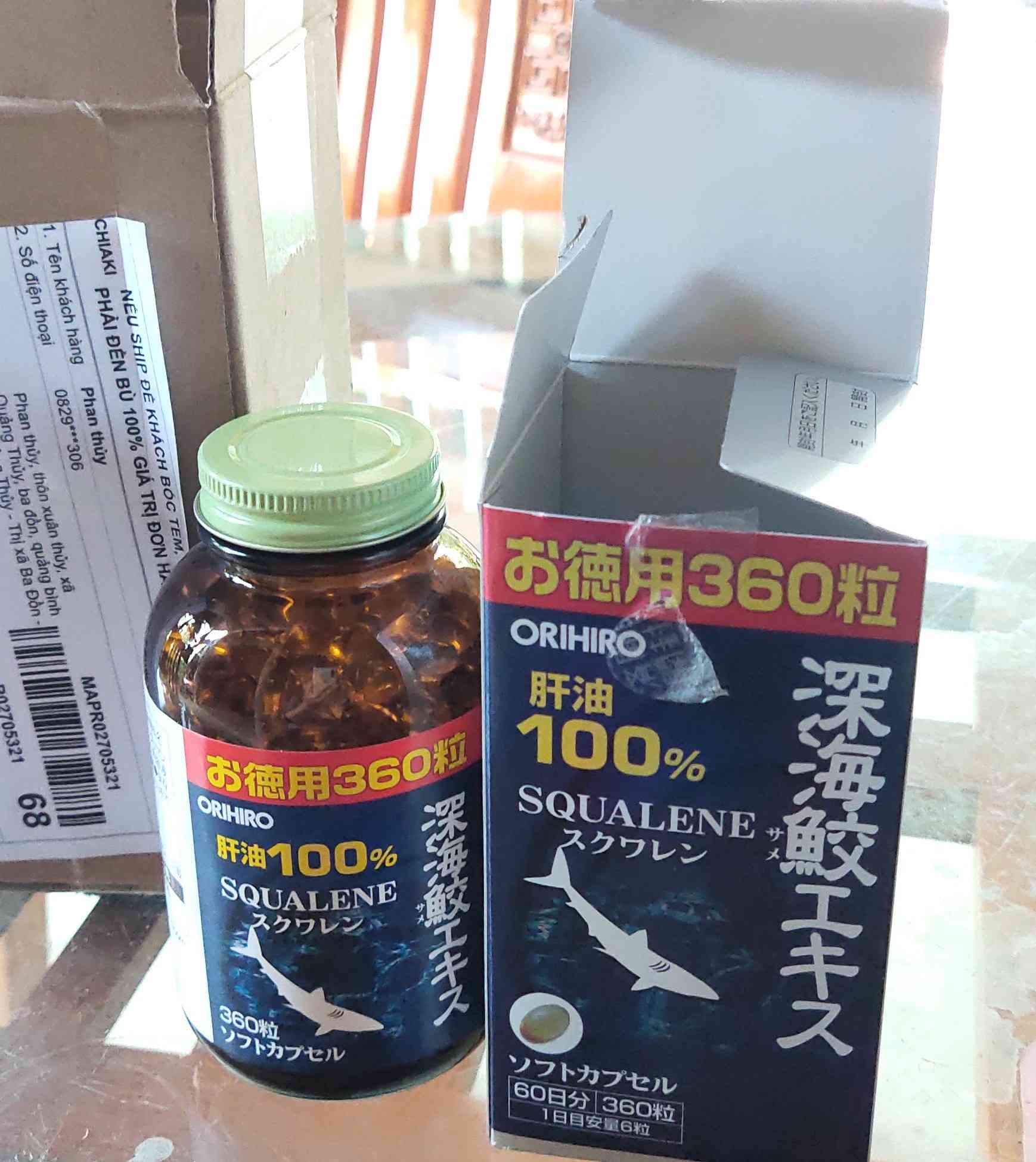 Viên uống Squalene Orihiro Nhật Bản - Hỗ trợ chống oxy hóa