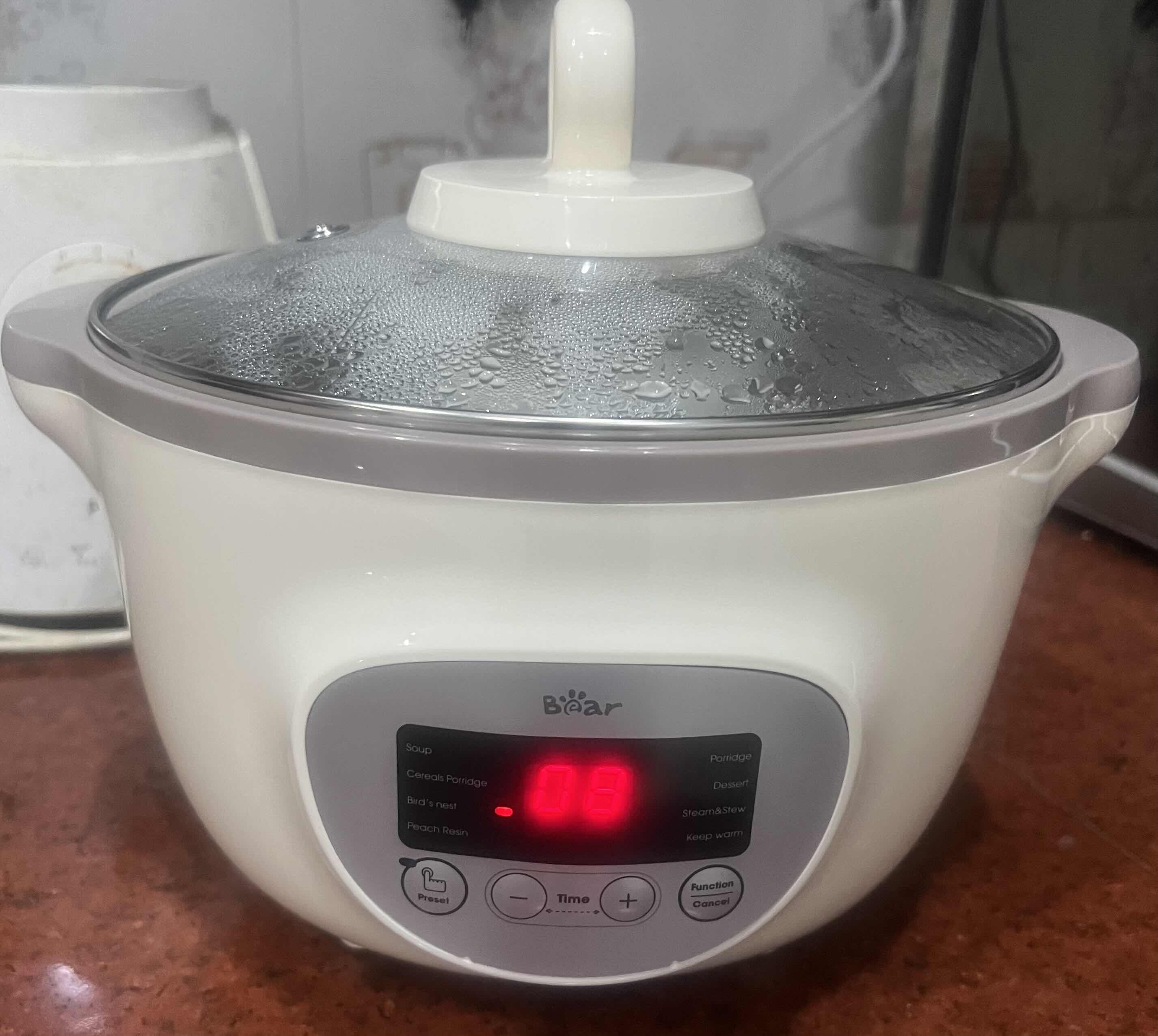 Nồi Nấu Chậm 1.6L Bear SUBE002 Kèm 3 Thố & Lồng Hấp - Thông Minh Hẹn Giờ, Nấu Cháo, Hấp Tiện Lợi Cho Bé
