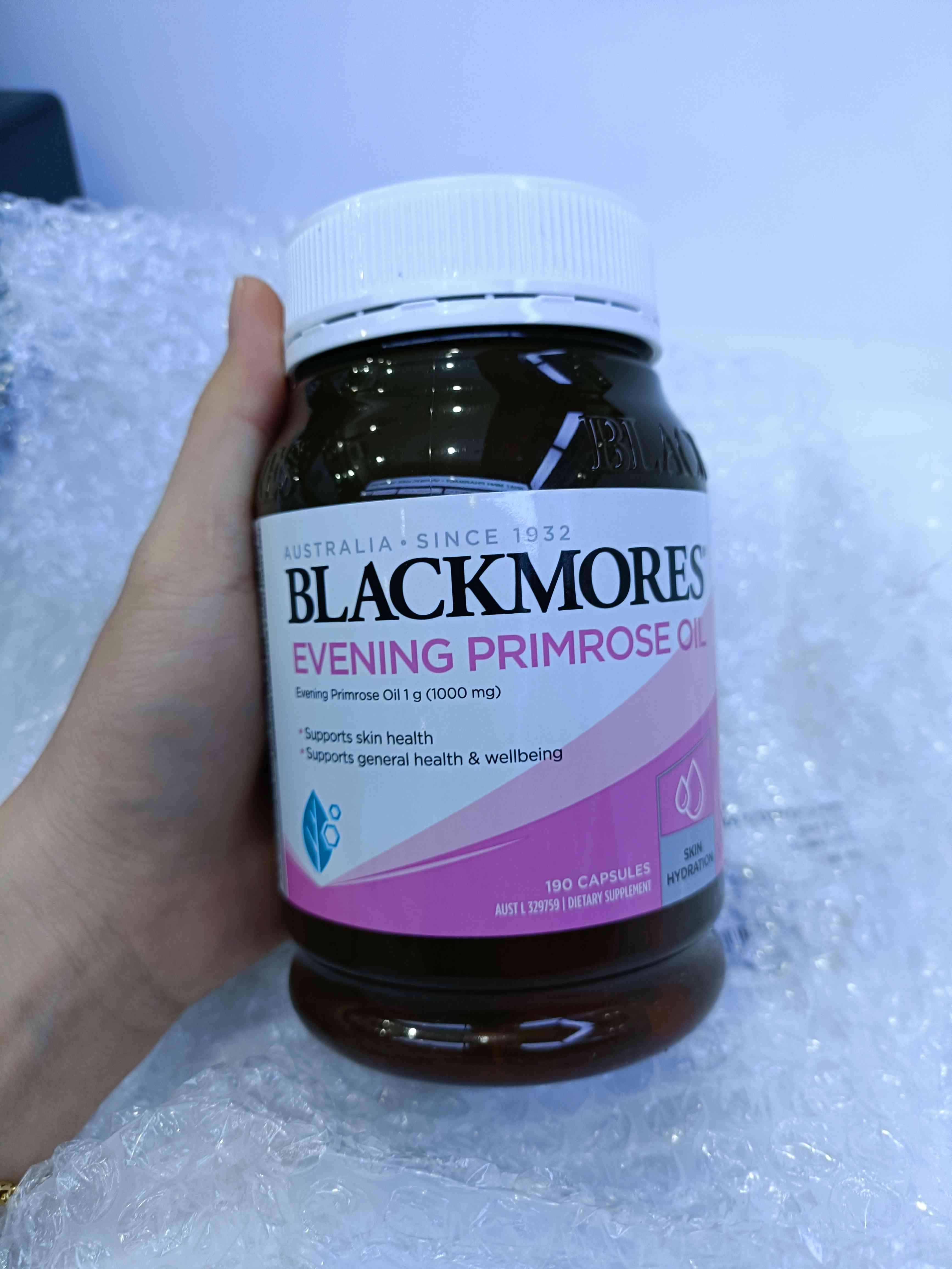 Tinh Dầu Hoa Anh Thảo Blackmores Evening Primrose Oil 190 Viên - Bổ Sung Omega-6, Hỗ Trợ Làm Đẹp Da, Tóc và Cân Bằng Nội Tiết Tố