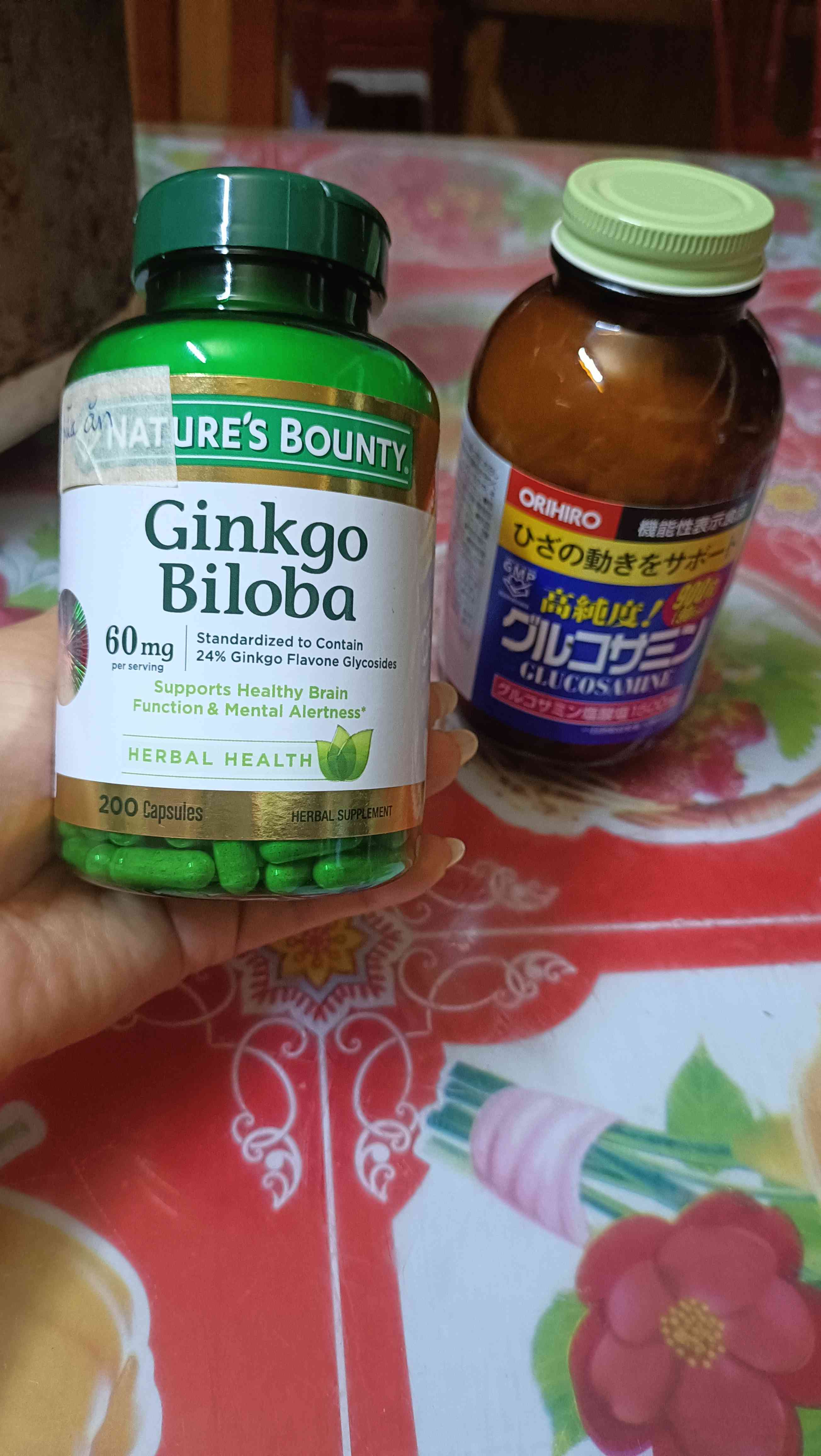 Viên uống Ginkgo Biloba 60mg Nature's Bounty - Hỗ trợ trí nhớ và sức khỏe não bộ, 200 viên cho người trưởng thành