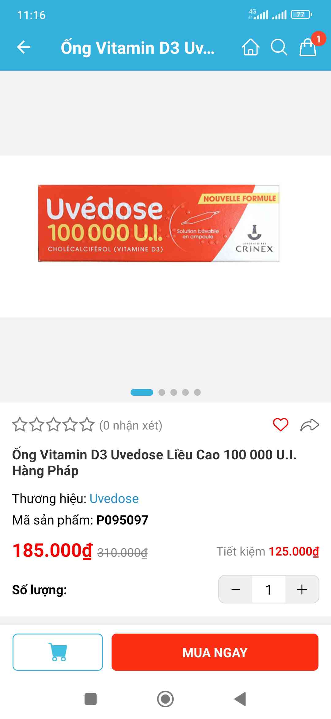 Vitamin D3 Uvedose 100000 UI - Bổ Sung Vitamin D cho Trẻ Từ 18 Tháng, Hỗ Trợ Phát Triển Chiều Cao và Ngăn Ngừa Còi Xương