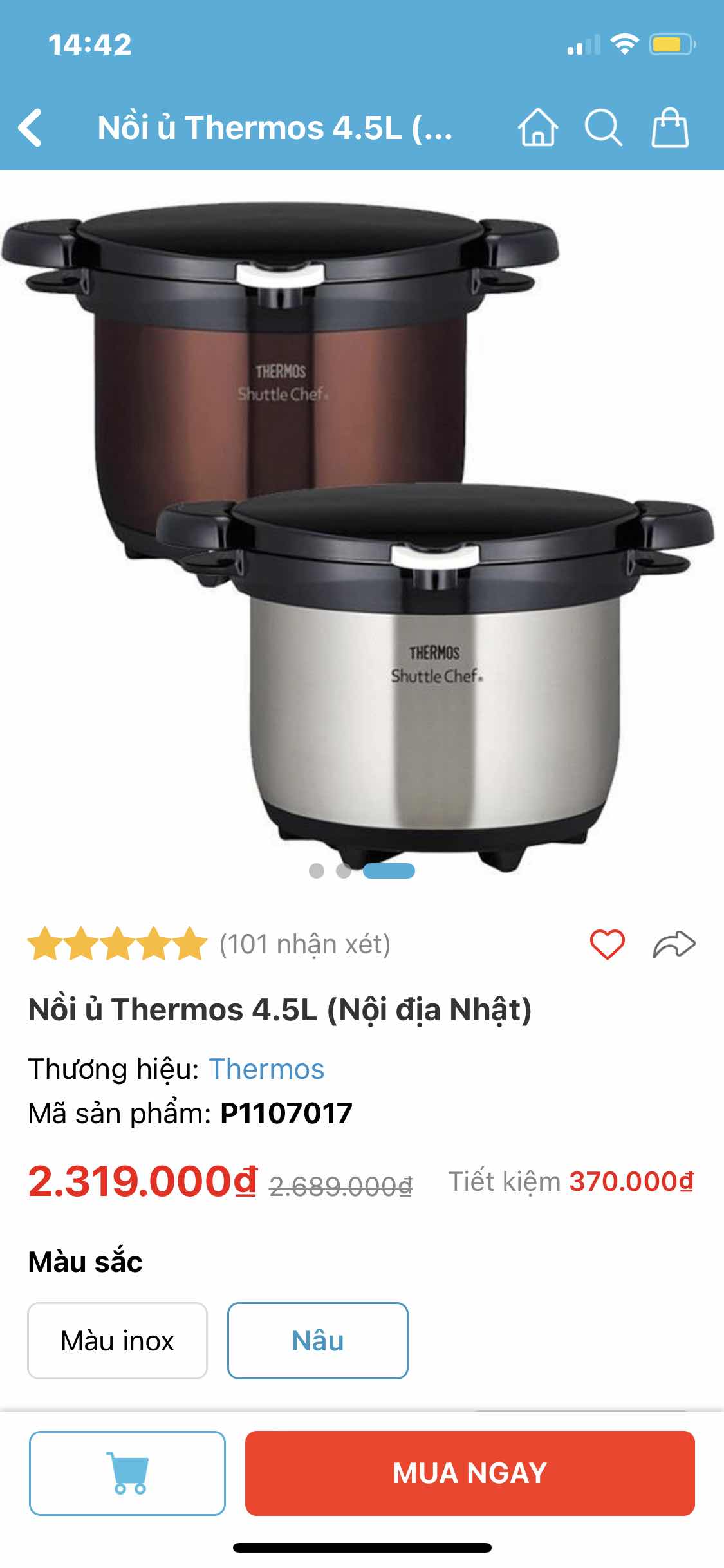 Nồi Ủ Thermos 4.5L Nhật Bản - Chân Không Giữ Nhiệt, Tiết Kiệm Thời Gian Nấu Ăn Cho Gia Đình - Dùng Cho 4-6 Người