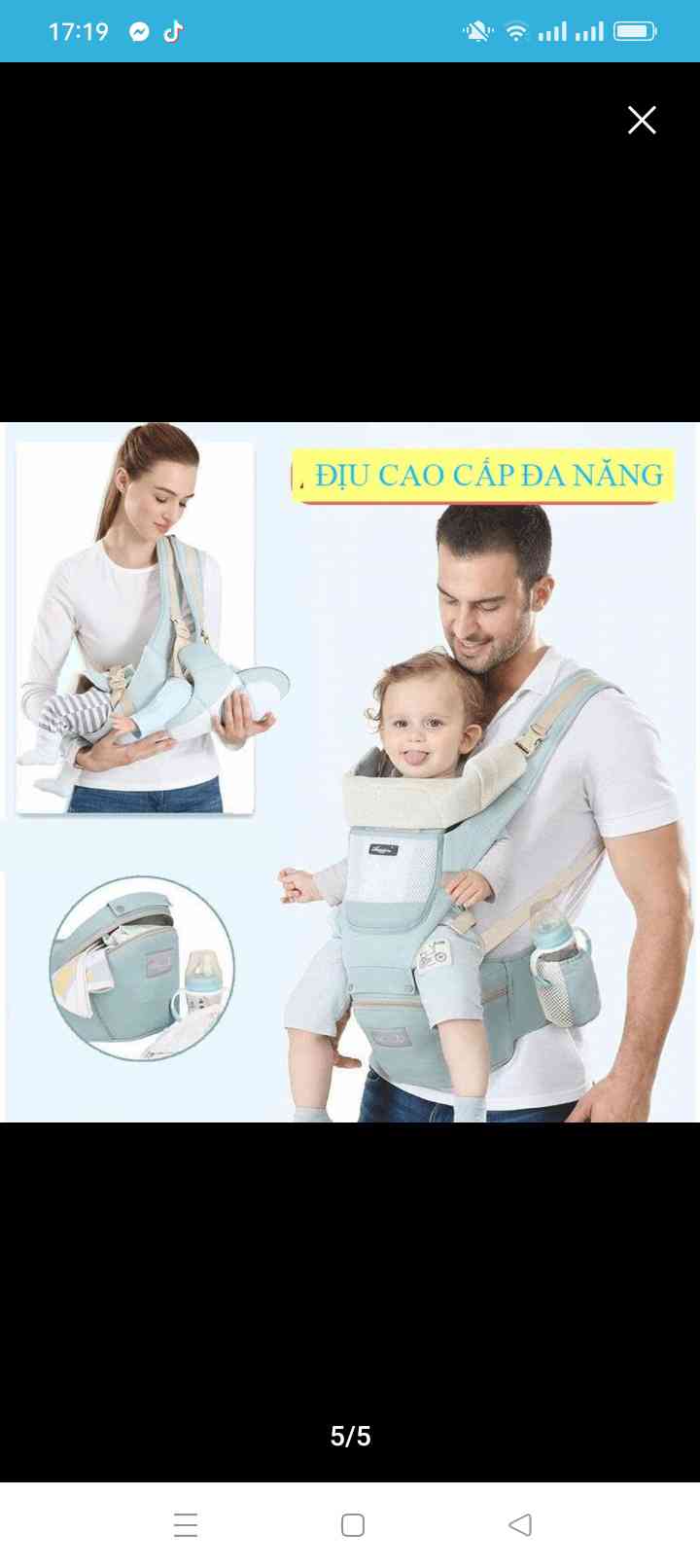 Địu ngồi em bé Aixintu đa năng - Địu chống gù cho trẻ sơ sinh đến 3 tuổi, chất liệu cotton thoáng mát, nhiều tư thế thoải mái