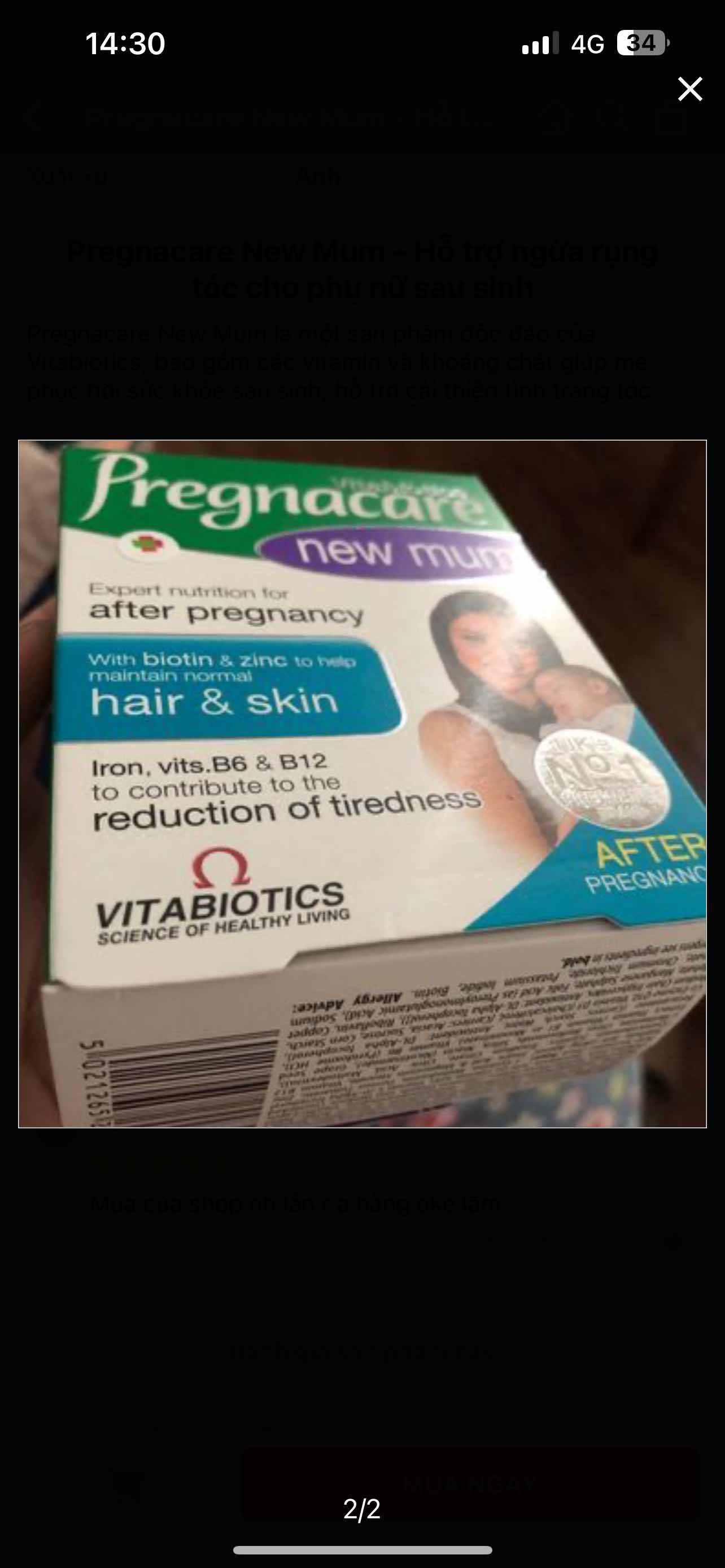 Viên uống Pregnacare New Mum 56 viên - Hỗ trợ ngừa rụng tóc, làm đẹp da cho phụ nữ sau sinh - Vitamin & dưỡng chất phục hồi sức khỏe