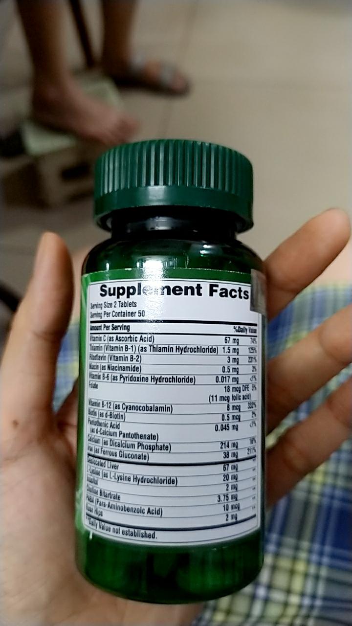 Viên Uống Hỗ Trợ Bổ Máu Puritan's Pride Iron All 100 Viên - Bổ Sung Sắt và Vitamin Hỗ Trợ Sức Khỏe Tốt Nhất