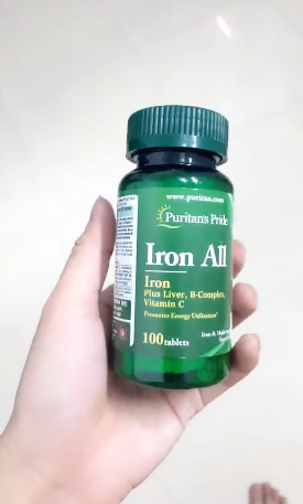 Viên Uống Hỗ Trợ Bổ Máu Puritan's Pride Iron All 100 Viên - Bổ Sung Sắt và Vitamin Hỗ Trợ Sức Khỏe Tốt Nhất