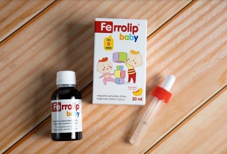 Sắt Hữu Cơ Nhỏ Giọt Ferrolip Baby 30ml - Bổ Sung Sắt, Hỗ Trợ Tạo Hồng Cầu Cho Trẻ, Vị Ngọt Dễ Uống, Giảm Thiếu Máu