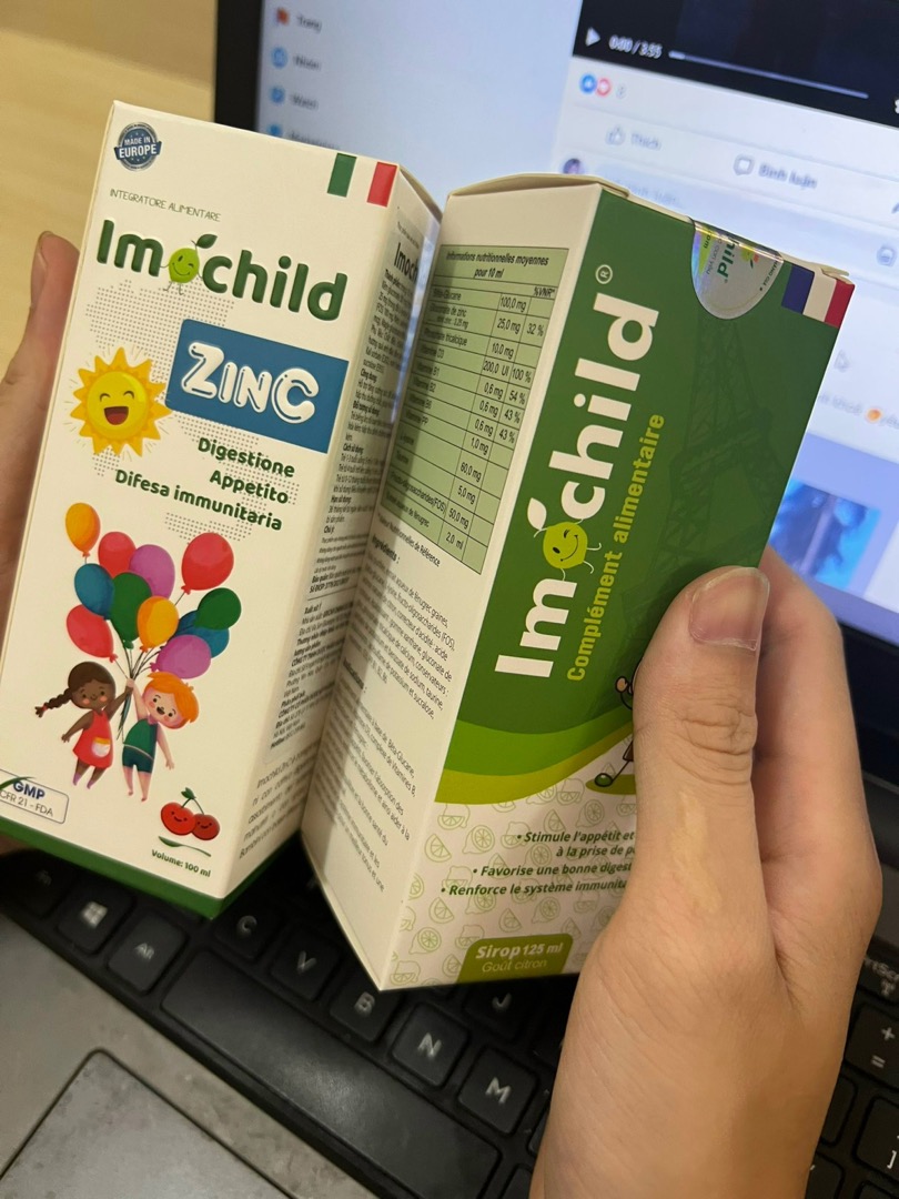 Siro Imochild Zinc 100ml - Hỗ trợ bổ sung kẽm, kích thích trẻ ăn ngon, tăng sức đề kháng và cải thiện hệ tiêu hóa cho bé.