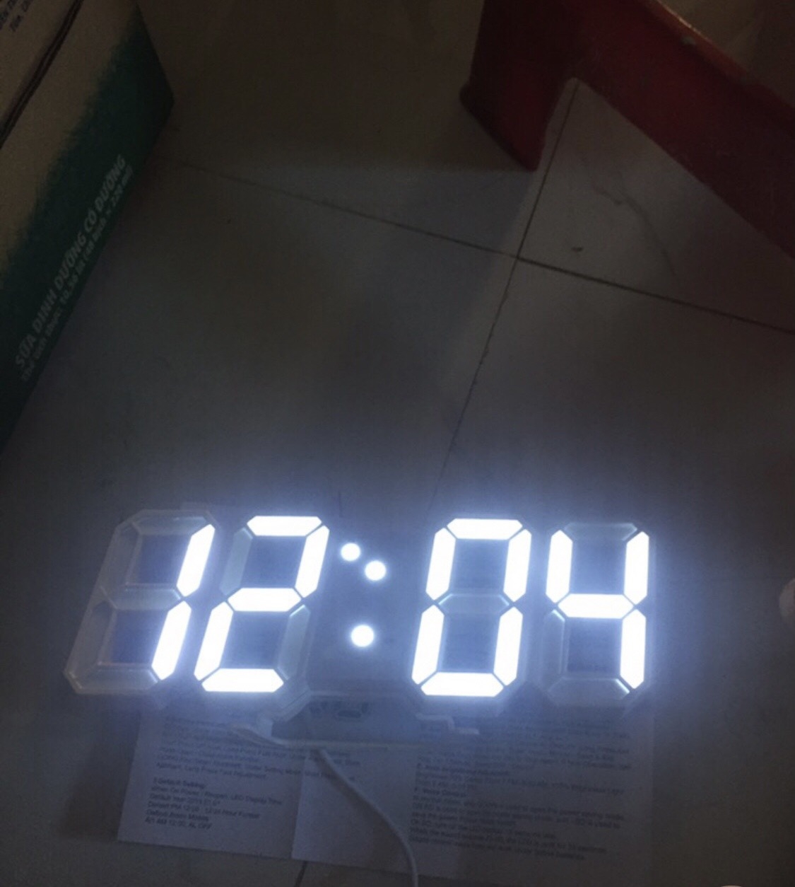 Đồng hồ LED 3D Treo Tường & Để Bàn Jiashi DHL02 - Thiết Kế Hiện Đại, Hiển Thị Thời Gian, Ngày Tháng & Nhiệt Độ, Phù Hợp Trang Trí Nội Thất